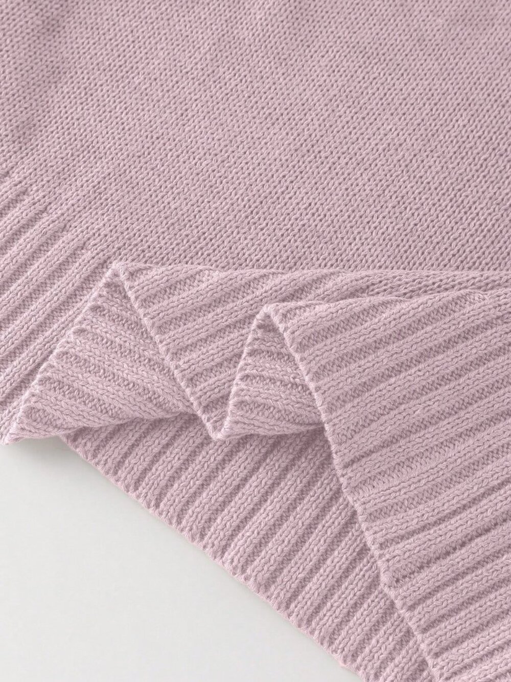 Pink Casual Women's Sleeveless Cropped Knit Vest High Neck Top - Picture 6 of 6